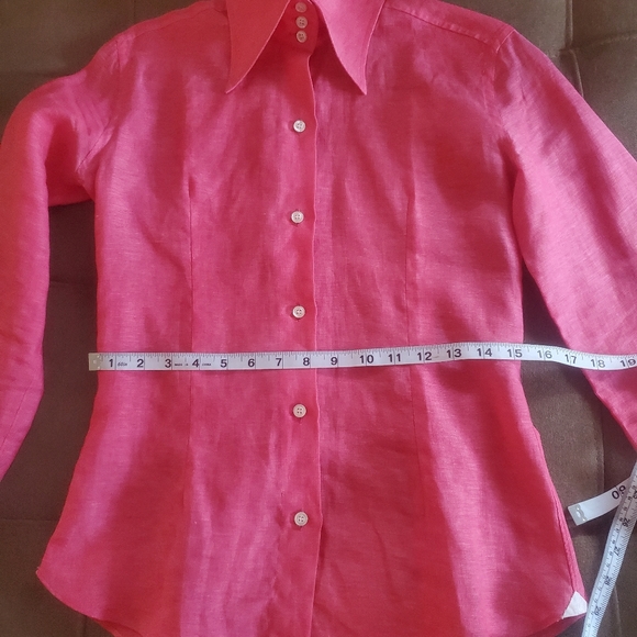 💯 Domenico Vacca Italian Linen Blouse - Picture 9 of 16